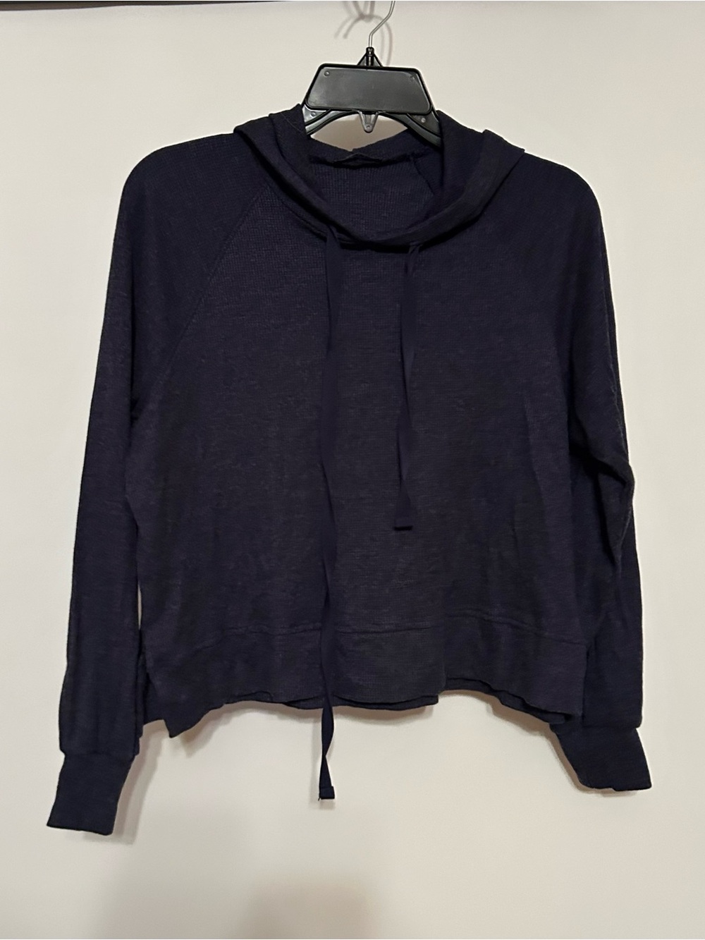 Terez Navy Cowl Neck Pullover Sweater